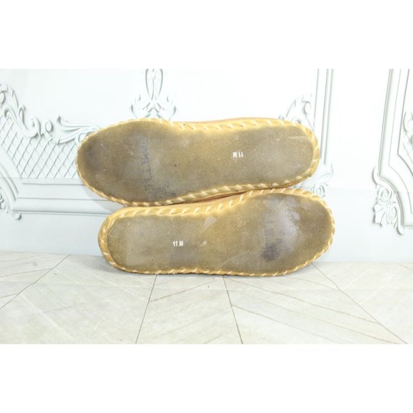 LL Bean Brown Suede Shearling Lined Wicked Good Booties Slippers 11 M - Picture 8 of 9